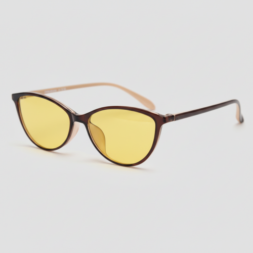 Dawn yellow-tinted night driving glasses - side view
