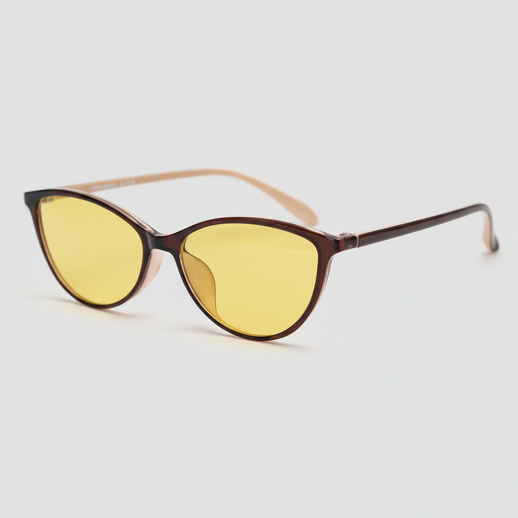 Dawn yellow-tinted night driving glasses - side view
