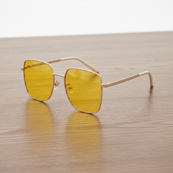 Jade yellow-tinted night driving glasses - view 2