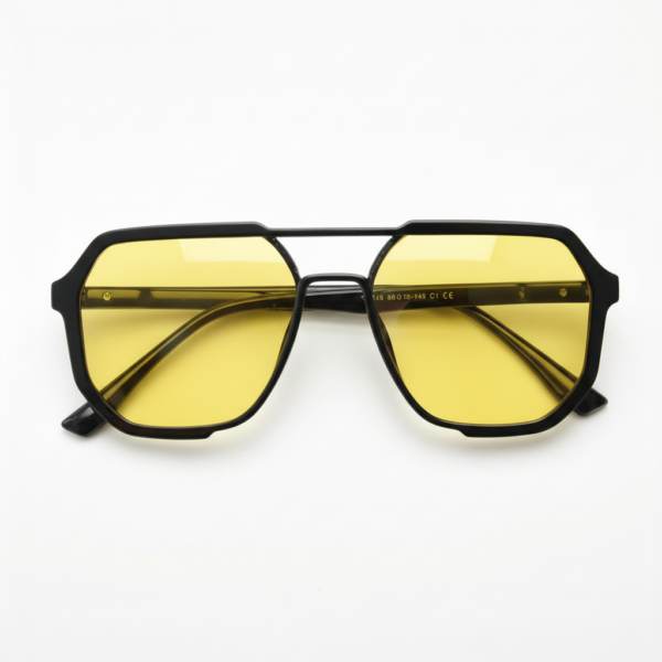 Poppy yellow-tinted night driving glasses - view 2